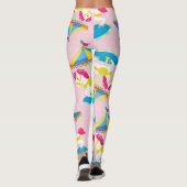 Carousel Dreams: Pink Pony & Pastel Leggings レギンス (裏面)