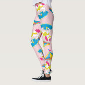 Carousel Dreams: Pink Pony & Pastel Leggings レギンス (左)