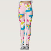 Carousel Dreams: Pink Pony & Pastel Leggings レギンス (正面)