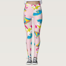 Carousel Dreams: Pink Pony & Pastel Leggings
