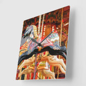 CAROUSEL HORSE スクエア壁時計 (傾斜)