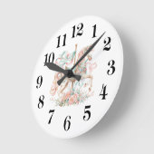 Carousel Horse ラウンド壁時計 (傾斜)