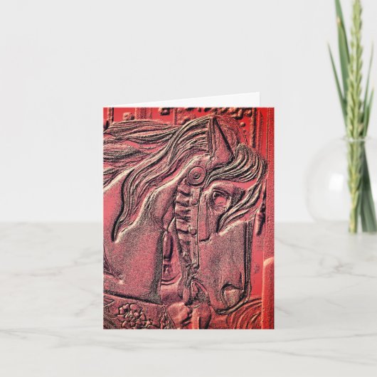 Carousel Horse Art ノートカード (正面)
