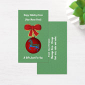Carousel Horse Christmas Holiday Gift Card Tag (デスク)