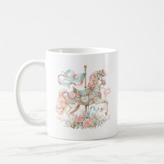 Carousel Horse Coffee Mug コーヒーマグカップ (左)