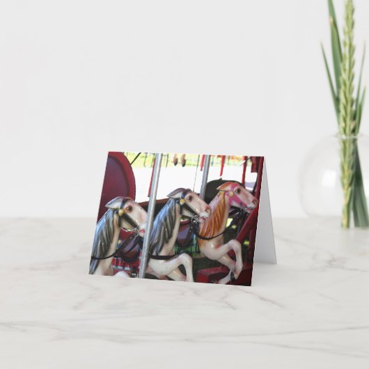 Carousel Horse Memories Note カード (正面)