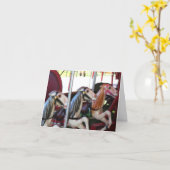 Carousel Horse Memories Note カード (黄色い花)