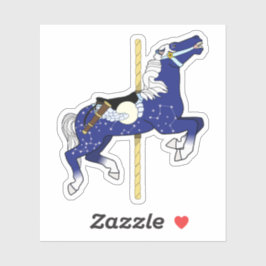 Carousel Horse with night time sky design シール