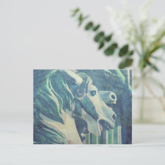 Carousel Horses Flashback to Summer Days ポストカード (スタンド正面)