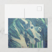 Carousel Horses Flashback to Summer Days ポストカード (正面/裏面)
