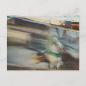 Carousel Horses Summer Days at the Fair Abstract ポストカード (正面)
