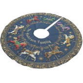 Carousel of Christmas Dreams ブラッシュドポリエステルツリースカート (アングル)