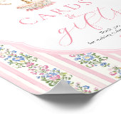 Carousel Pink Cards and Gifts Sign ポスター (角)