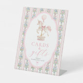 Carousel Pink Cards and Gifts Sign 台座サイン (正面)