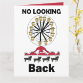 Carousel Ride No Looking Back Inspirational Quote カード (黄色い花)
