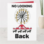 Carousel Ride No Looking Back Inspirational Quote カード (正面)