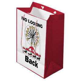 Carousel Ride No Looking Back Inspirational Quote ミディアムペーパーバッグ