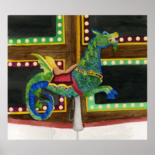 Carousel Seahorse Poster/Print ポスター (正面)