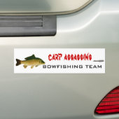 carp02、3022のコイの暗殺者、BOWFISHINGのチーム バンパーステッカー (車上)