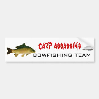 carp02、3022のコイの暗殺者、BOWFISHINGのチーム バンパーステッカー
