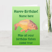 Carp Fish Birthday card カード (正面)
