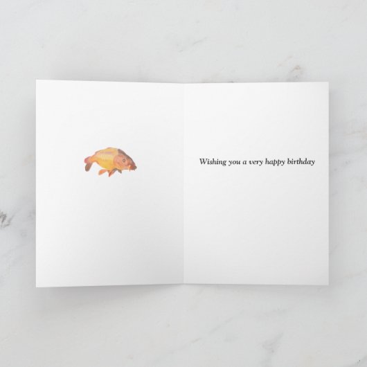 Carp Fish Birthday card カード (内部)