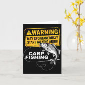 Carp Fishing Design For Men Funny Catfish And Carp カード (黄色い花)