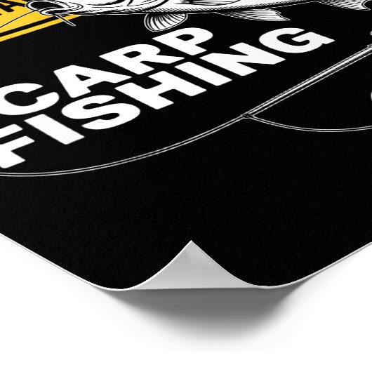 Carp Fishing Design For Men Funny Catfish And Carp ポスター (角)