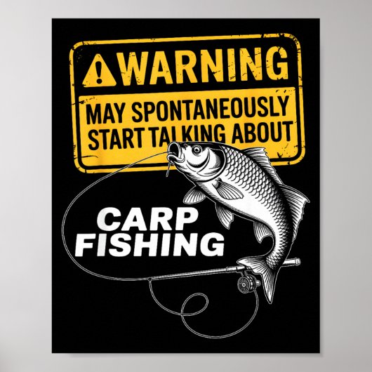Carp Fishing Design For Men Funny Catfish And Carp ポスター (正面)