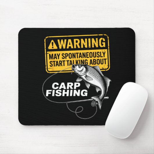 Carp Fishing Design For Men Funny Catfish And Carp マウスパッド (マウス)