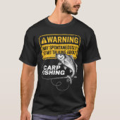 Carp Fishing Design For Men Funny Catfish And Carp Tシャツ (正面)