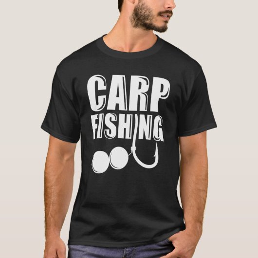 Carp Fishing Hook Boilie Tシャツ (正面)