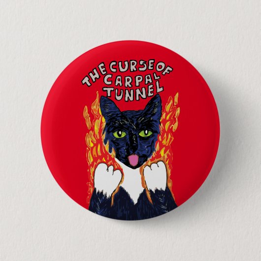 Carpalトンネル認識度ピンバッジ、関節炎。 缶バッジ (正面)