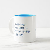CarpeこのDiemからの地獄 ツートーンマグカップ (正面左)