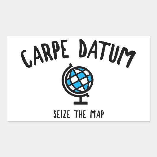 Carpe Datumがマップを押収 長方形シール (正面)
