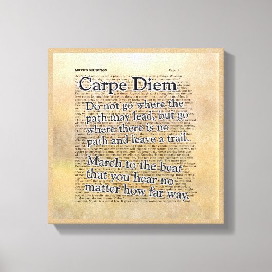 Carpe Diemとその他 – - – キャンバスアートプリント キャンバスプリント (正面)