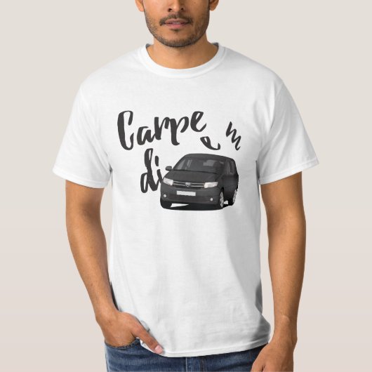 Carpe DiemとDacia Sandero - 5色オプション Tシャツ (正面)