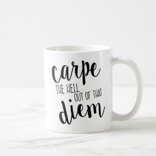 Carpe Diemのそのおもしろマグカップからの経糸ガイド コーヒーマグカップ