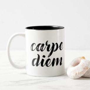 Carpe Diemのブラシの打撃 ツートーンマグカップ