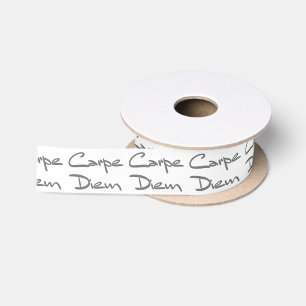 CARPE DIEMのモダンのカッコいいの文字 サテンリボン