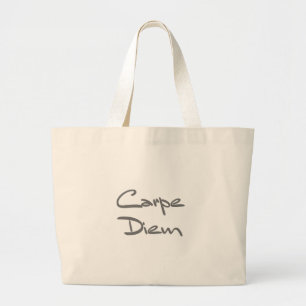 CARPE DIEMのモダンのカッコいいの文字 ラージトートバッグ