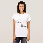 Carpe Diemの(日を握って下さい)合われたティー-女性 Tシャツ (正面フル)