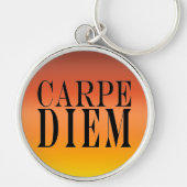 Carpe Diemは日のラテン系の引用文の幸福を握ります キーホルダー (正面)