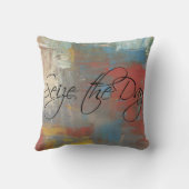 Carpe Diemは/日、多彩の色彩の鮮やかを握ります クッション (裏面)