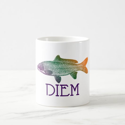 Carpe Diem |のコイDiem |は日のマグを握ります コーヒーマグカップ (中央)