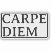 Carpe Diem ラテン語 引用 ステッカー シール (正面)