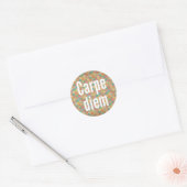 Carpe diem, 今を生きる, カラフル パターン ラウンドシール (封筒)