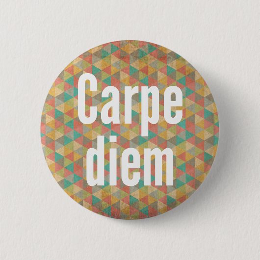 Carpe diem, 今を生きる, カラフル パターン 缶バッジ (正面)