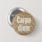 Carpe diem, 今を生きる, カラフル パターン 缶バッジ (正面&裏面)