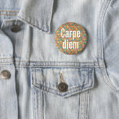 Carpe diem, 今を生きる, カラフル パターン 缶バッジ (インサイチュ)